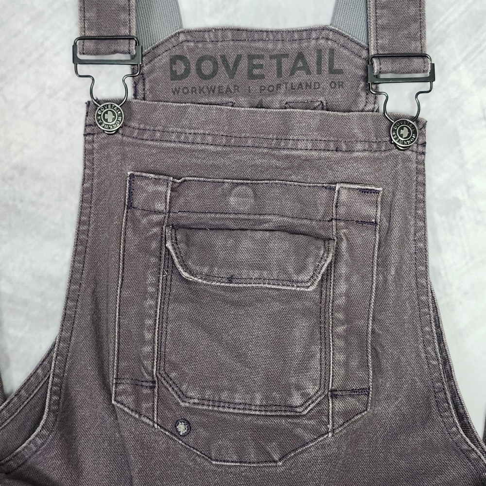 Dovetail Workwear Overalls Womens Size 4/32 Gray Freshley Utility Bib Carpenter - Picture 7 of 12